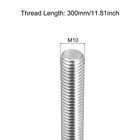 2pcs M10-1 5 X 300mm Length Fully Threaded Rod  304 Stainless Steel Right Han   