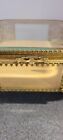 Vintage Filigree Ormolu Jewelry Box Casket With Beveled Glass Display Case W tag