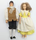 Horsman Miniature Dollhouse Colonial Dolls Family Of 3 Mom Dad Baby Infant