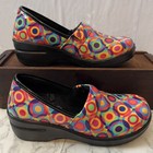 Women s Size 8 Clog Shoe Easy Works By Easy Street Slip Resistant Colorful Nurse