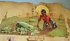 1880 s Black Americana 3 Victorian Die Cut Color Scene Child Gets Stomach Ache