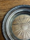 Vintage Frank Whiting Talisman Rose Sterling Silver Glass Plate 6 5 