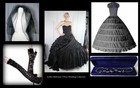 Gothic Wedding Collection Size 16   5 Pc Dress  Hoop Skirt  Veil  Gloves  Choker