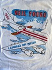 Vintage 1986 Neil Young And Crazy Horse Concert T-shirt Landing On Water