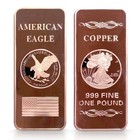 5-1 Lb 99 9  Pure Copper Bar American Eagle Bullion Liberty 999 Collectible Bars