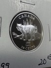 1999 Canada 50 Cents Silver Coin Lynx