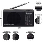  new  Jameson Electronics Am fm Portable Battery Operated Black Radio Transistor