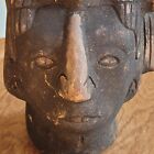 Pre-columbian Style Figure Pottery Head Statue Maya Inca Aztec Mexico   Read