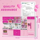 5-in-1 Kids Kitchen Playset With Realistic Lights   Sounds  Mini Kitchen Toys Fo