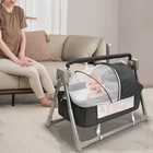 Portable Electric Baby Swing Cradle Bassinet Rocking Crib Infant W  Bluetooth