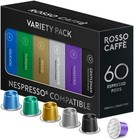 60 Espresso Coffee Pods For Nespresso   Variety Pack  6 Flavors