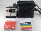 Vintage Polaroid Sx-70 Onestep White Rainbow Stripe Instant Camera W  Film Case