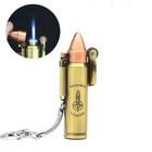 Cigarette Bullet Shape Butane Gas Windproof Jet Torch Lighter Keychain