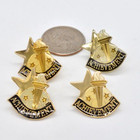 Achievement Pins Lot Of 4 Lapel Hat Back Pack Pin Gold Tone New A249