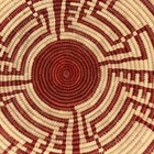 African Woven Coiled Wall Basket Bowl 15   handmade Boho Decor Rustic Tribal