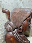 Vintage Carved Wood Wall Hanging  pair Of Women  - 13 0  Tall
