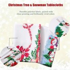 Jessy Home 2 Pack Christmas 2 Pcs Tablecloths  Snowman And Tree 