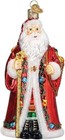 Norwegian Santa Glass Blown Ornament For Christmas Tree  Handcrafted Holiday    