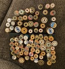 Vintage Lot 86 Old Wooden Sewing Thread Spools  14 Spools Are Partial Or Empty 