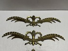 Vtg lot 4 regency Style Brass Gold Tone Cornucopia Torch Furniture Trim Molding