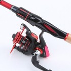 Carbon Fiber Fishing Rod 1 8m With Matching Reel Ultralight Design Black Red