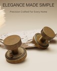 Asidrama 4 Pack Antique Brass Privacy Door Knobs Lock  Vintage Door Handles