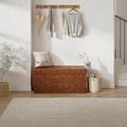  30 Inches Folding Ottoman With Storage Bench  15 2 d X 30 w X 15 2 h Brown