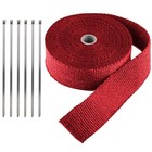 Exhaust Heat Wrap 2  X 16 Feet Motorcycle Exhaust Header 2 Inch X 16 Feet Red