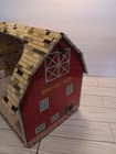 Vintage 1950s Ohio Art Sunnyfield Farms Tin Litho Red Barn W  Grey Roof Decor