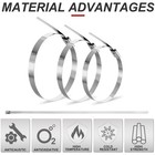 Stainless Steel Metal Cable Ties 10 12 16 19mm Zip Tie Wraps Exhaust 200-1000mm