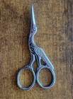 Gingher Chrome Stork Embroidery  g-cst  Scissors  free Shipping 