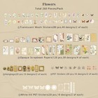 260 Pieces Vintage Scrapbook Supplies Pack Vintage Ephemera Bundle Junk Journal
