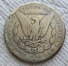 1889- Cc  1 Morgan Silver Dollar Rare Key Date Carson City Cleaned Bent Damaged