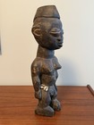 African Tribal Art Hand Carved Wooden Figure Ooak 17    Tall