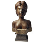 Vintage Folk Art Hand-carved Sculpture Indonesian Women Bust Wood Queen