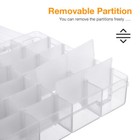 3 Pack 36 Grids Clear Plastic Organizer Storage Box Container Craft Adjustable