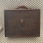 Vintage Antique Wooden Artist Box   Sewing Box Case - Hand Crafted  - Letter R 
