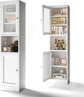 Cofar 67 metal Display Storage Cabinet 6 Tier Glass Doors For Bar bathroom home