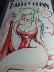 Harley Quinn Batman Rachta Lin Original Art Commission Nycc 2025 Ooak Red Dress