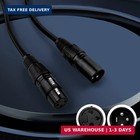 Dmx Cable 3 2 Ft  12 Pack Flexible 3 Pin Signal Xlr Male To Female Dmx Cable Wir