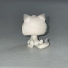 Littlest Pet Shop Lps Hasbro Figure --  100 White Gray Kitten Cat W  Yellow Eyes