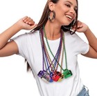  12 - 33 Inch Beaded Necklaces With Mini Beer Mug Shot Glasses   New