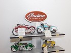 Hamilton Collection Indian Motorcycle Lot Of 6 With Wall Display
