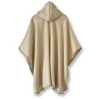Alpaca Wool Bohemian Wrap Hooded Open Poncho Cape Shawl Blanket Unisex Handmade