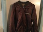 Vintage korea Brown Satin Embroidered Eagle Jacket Size Small korean War Era wow