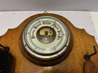 Antique Vintage Golden Oak Victorian Barometer Storm Rain 