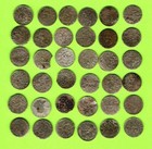 Sweden Latvia Riga Livonia Schilling 1661-64 Lot Of 36 Coins F-vf vf Carlxi 587b