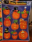 Vintage Halloween Window Decorations Reusable Static Clings Decor Jack O Lantern