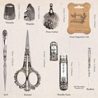 Vintage Embroidery Scissors Kit  Victorian Needlework Gift Set With Antique S   