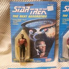 Star Trek Next Generation 1988 Galoob Figure Picard Worf Riker La Forge Dmgd Box